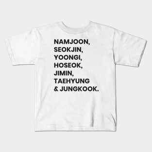 BTS FANCHANT WHITE (BTS) Kids T-Shirt